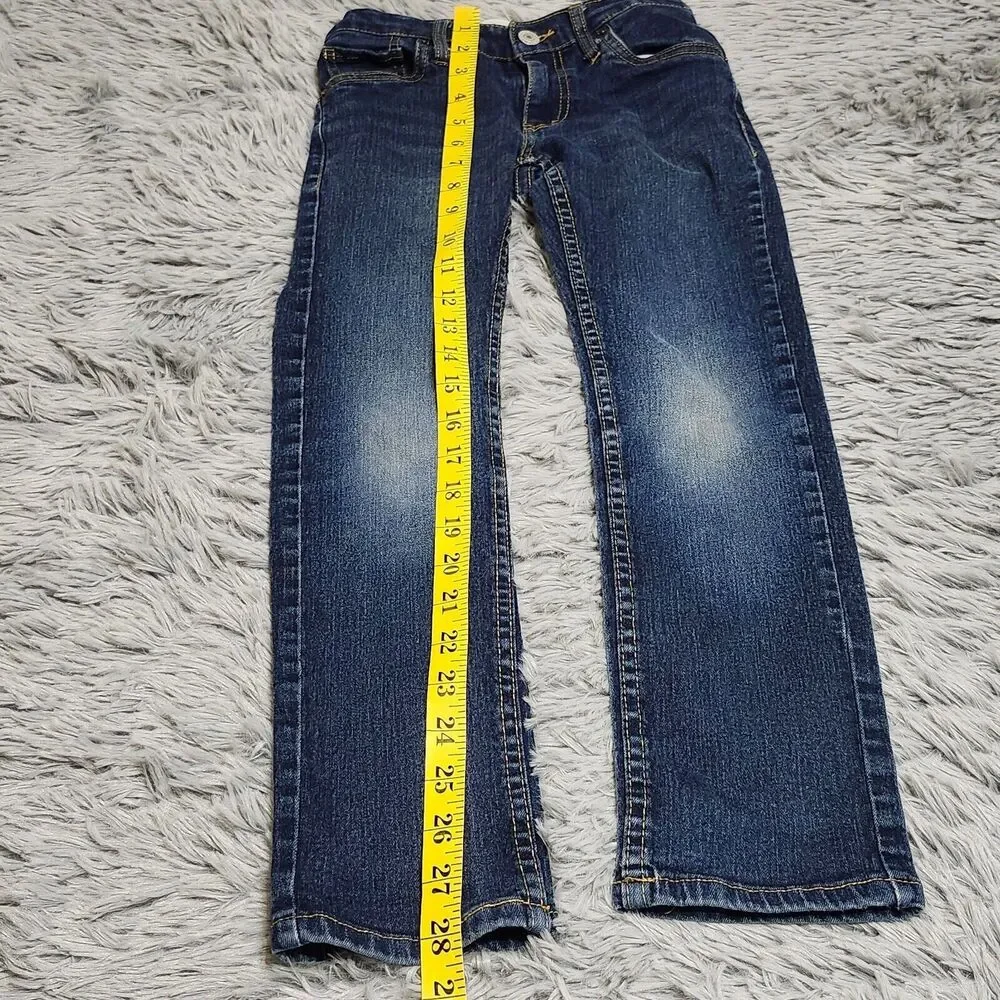 Levis 511 Slim Jeans Youth Girls‎ Size 8 Reg Low Rise Blue 24x22 Teens Stretch